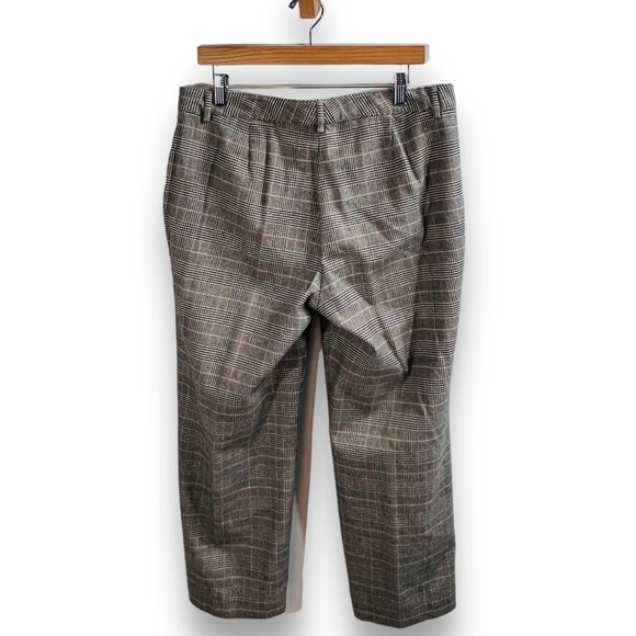 LL Bean Glen Plaid Flannel Trousers Preppy Old Money Classic Gray Pant 14P - Picture 4 of 11